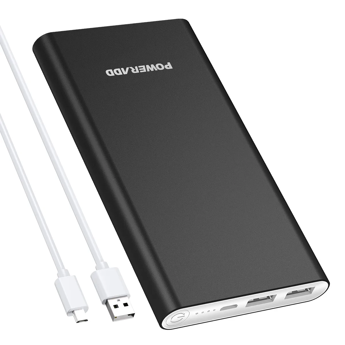 Poweradd Dual USB Port Portable Ultra-thin 10000mAh Power Bank Charger For Iphone/Ipad/Samsung