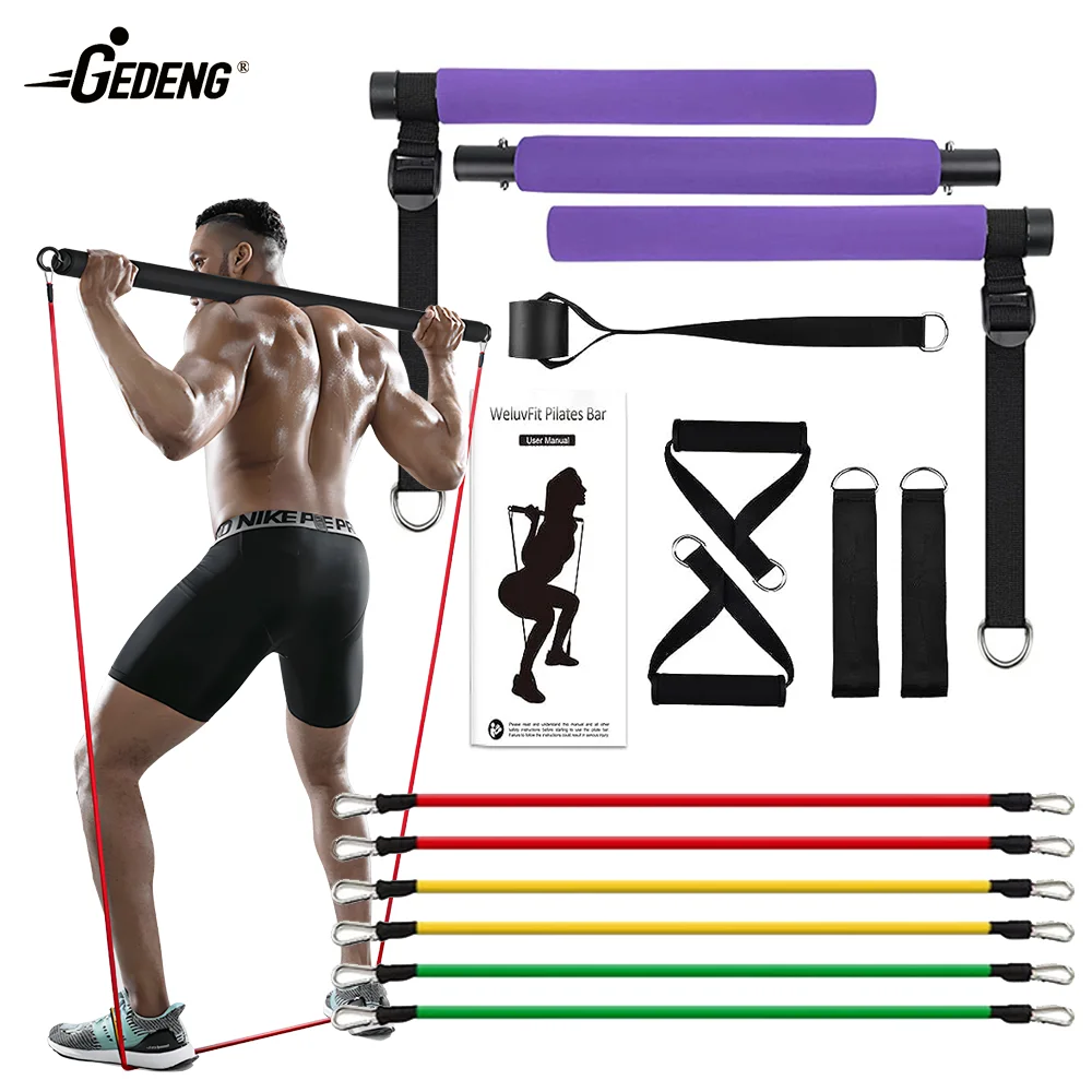 GEDENG Portable Home Gym Workout Kit Fitness Balance Board  Body Workout Resistance Band Set