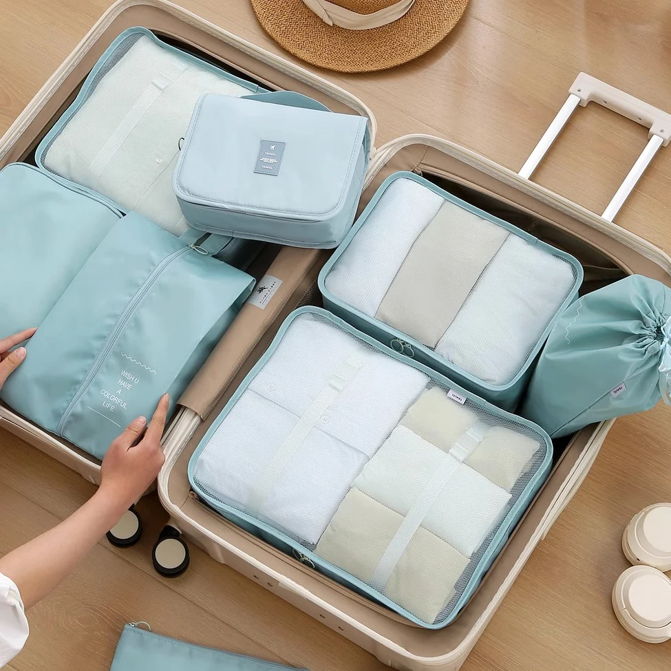 Customized Logo Organizer Travel Package Cloth Storage Bag Oxford Cloth Clothing Storage Moving Bags for Travel Set