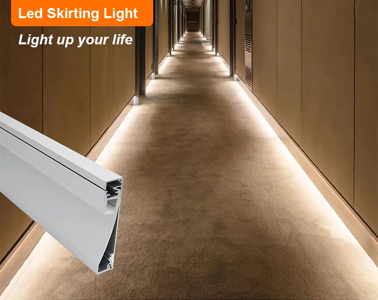 Aluminium Profile Hallway Skirting Boar Custom Size Led Aluminum Angular Profile Aluminium