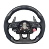 Carbon Fibre+Perforated Leather+LED+white Stitching
