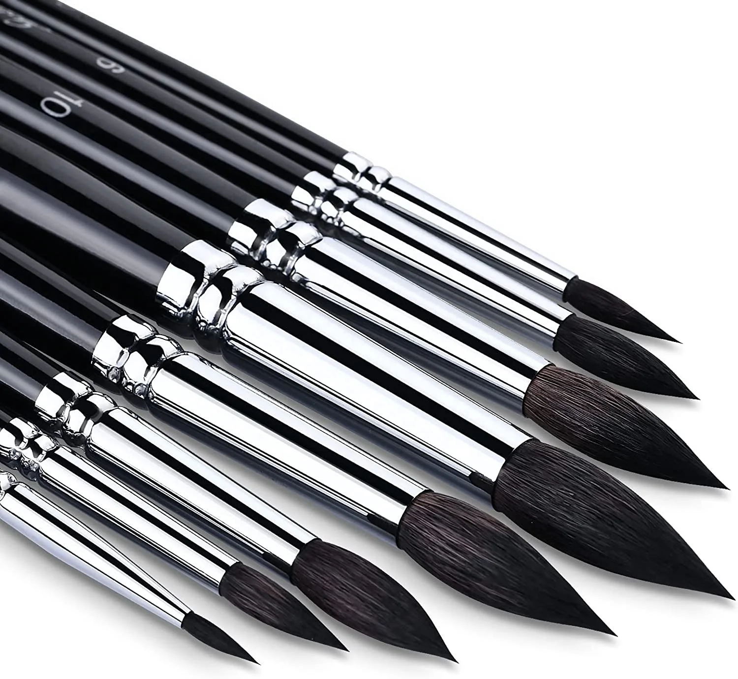 Производство 8 шт. высокого качества оптовая продажа акварель картин выполненных акриловыми красками кисть для рисования с деревянной ручкой белка Кисти