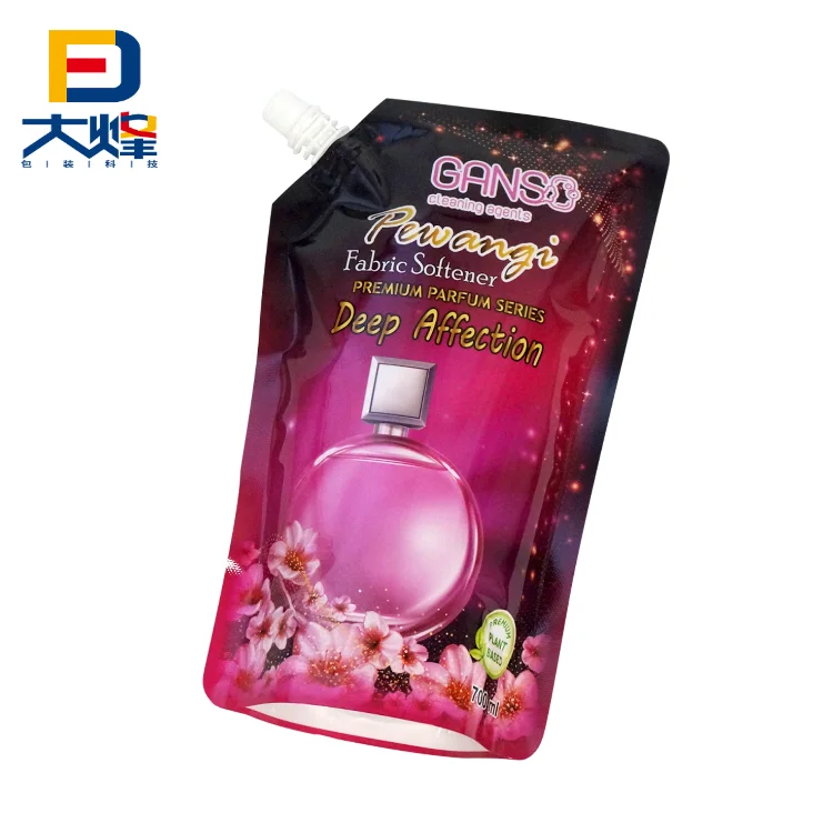 Customize Printed Cosmetic Fabric Softener Packaging Bags With Nozzle Supplier China Spout Pouch