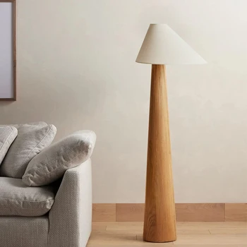 2023 Vintage Wooden Natural Solid Wood Mushroom Rustic Led Floor Lamp ...