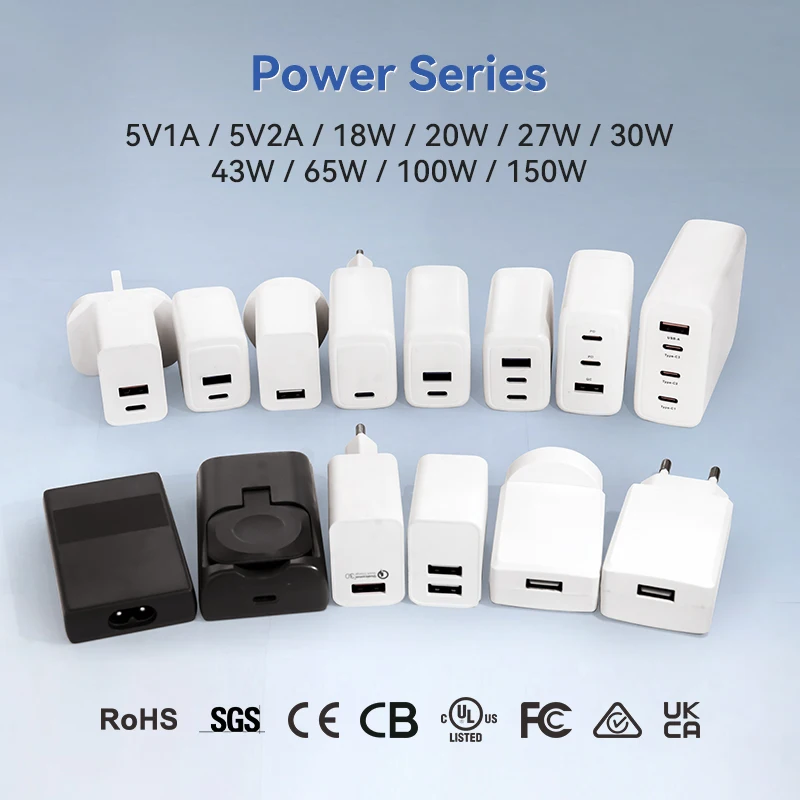 15w Interchangeable Plugs USB Charger Output 5v 2.5a 3a 2a Universal Power Adapters Wall Charger for Pedal Board