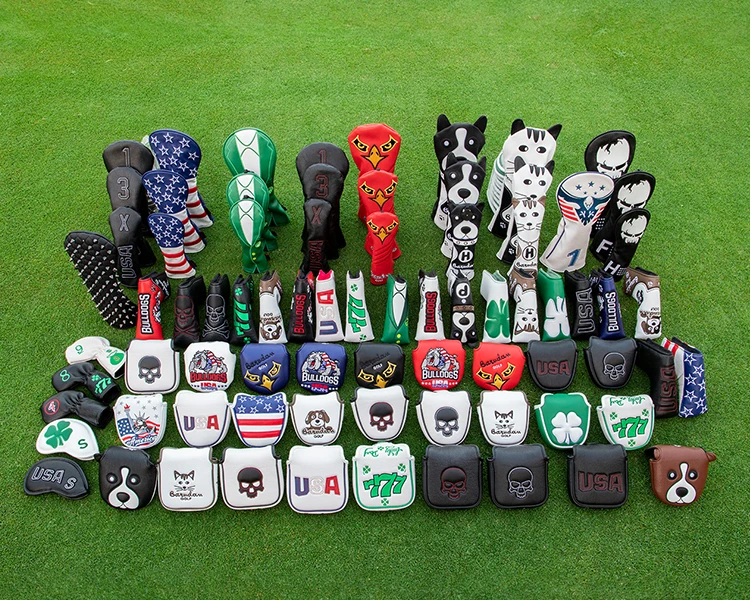 Oem Golf Headcover Deluxe Golf Club Head Covers Alligator Custom Mallet Putter Head Cover Golf
