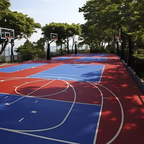 JS Taraflex Badminton Court Basketball Flooring Sport Court Tiles Carpet Basketball Pickleball Courts