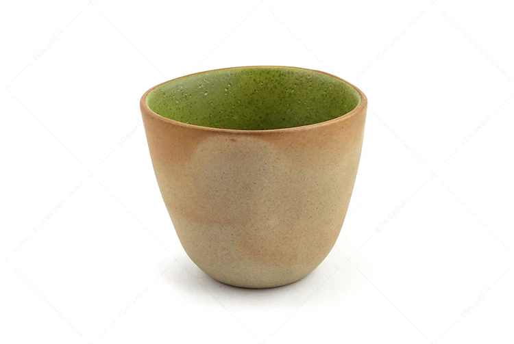 Restaurant 4Pcs Mixed Color Coffee Cup Set Handmade Pottery Tea Water Mug Vintage Terracotta Green Fambe Blaze Ceramic Cups