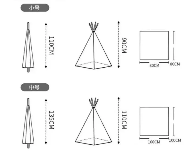 Luxury Large Canvas Teepee Tent with Lace Window Indian Play Tipi Tent House Children Tipi Tee Pee Toy Tent for Kids supplier