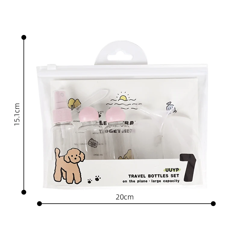 Portable Refillable Travel Accessories Shampoo Hand Wash Lotion Squeezable 7Pcs Plastic Tube Bottles With Flip Cap Hf3762ac06ee647db8439675e366ded23V