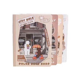 OEM City Walk Cartoon Design Writing Notebooks for Dairy and Journey As Gifts of Birthday and Christmas for Kids and Students