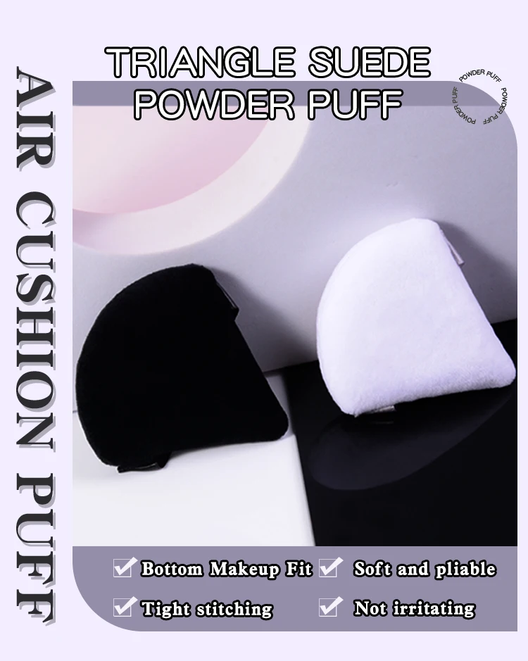 Hot Sale Soft Cotton Triangle Powder Puff Wet And Dry Makeup Puff