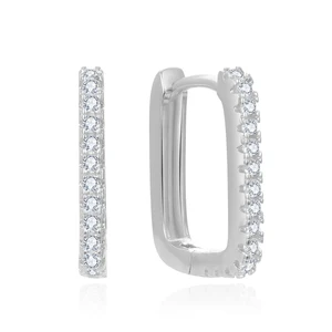 925 Sterling Silver Fashion 2mm 5mm Zircon Wholesale Jewelry Earrings