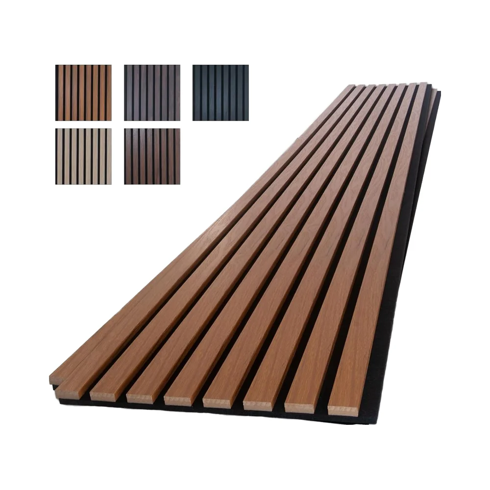 MDF Acoustic Slat Panels Modern Soundproof Noise Cancelling Sound Absorbing for Bedroom & Living Room