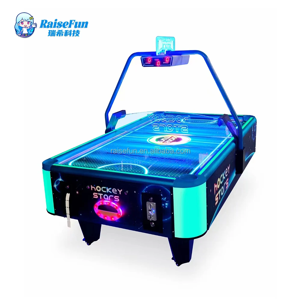 Indoor Air Hockey Arcade Table Game Machine LED Commercial Air Hockey Table Arcade Game Machine Coin Redemption  Hockey Table