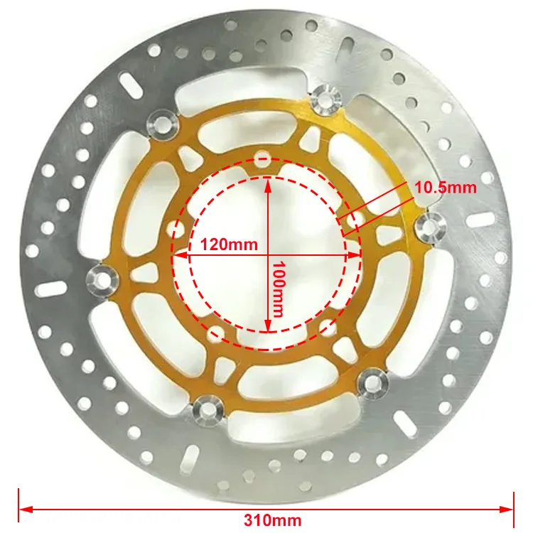 Brake Rotor Rear Disc For Suzuki GSXR600, GSXR750, GSXR1000, SV650, SV1000, TL1000 (8.7", 220mm)