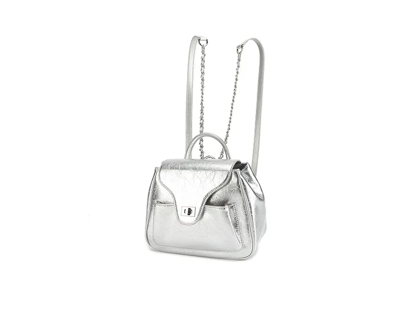 Wholesale 2023 New Waxed Cowhide Chain Sling Backpack Luxury Genuine ...