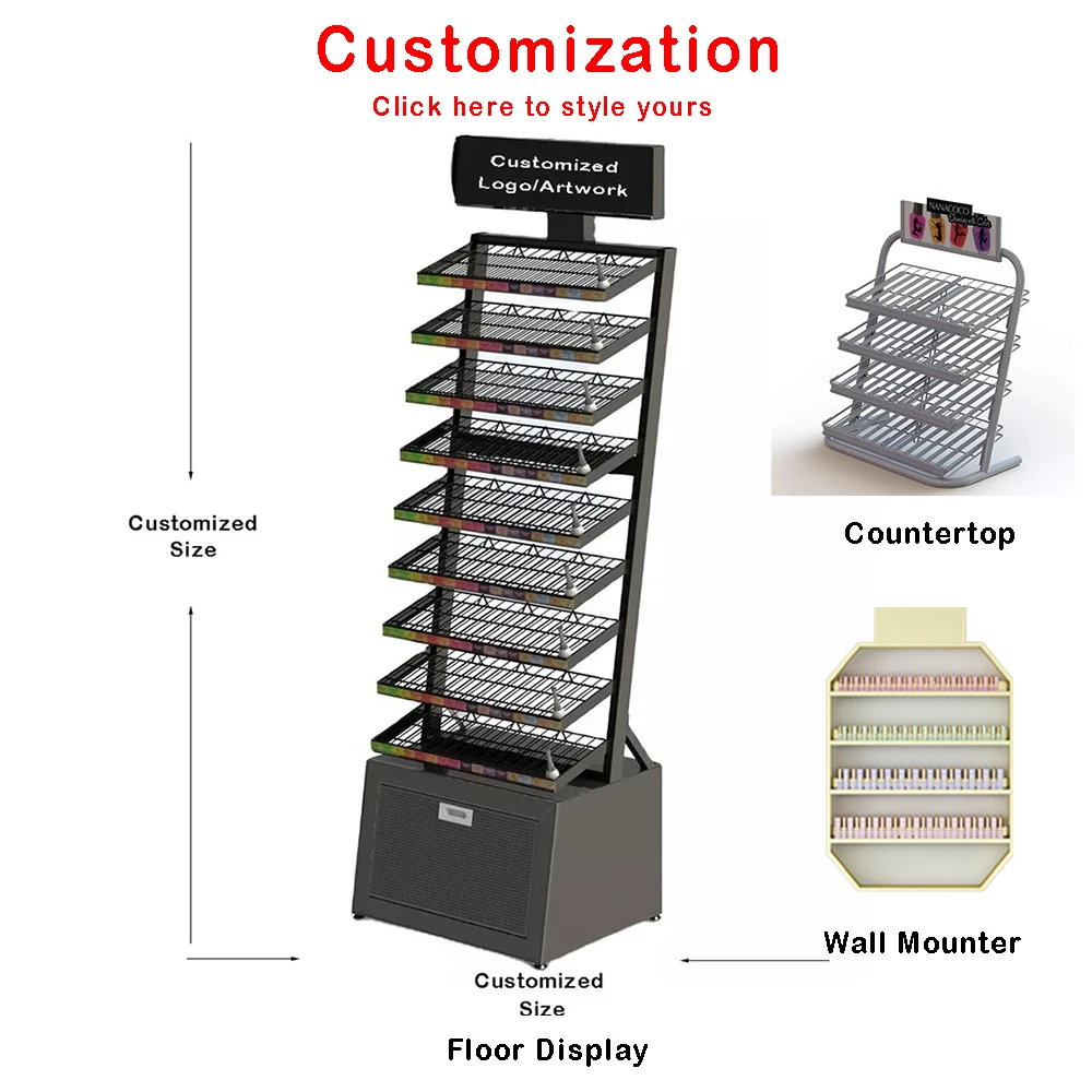 Beautiful Counter Metal Wire Nail Polish Rack Display Nail