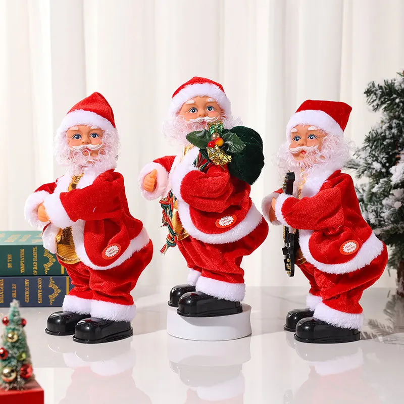 2025 Electric Santa Twerk Guitar Ornament Music-Playing Little Old