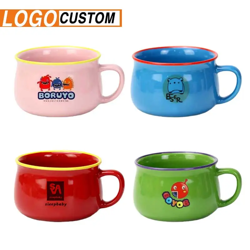 Custom Branded Logo Customization Cartoon Cups Micky Minnie Cute Coffee