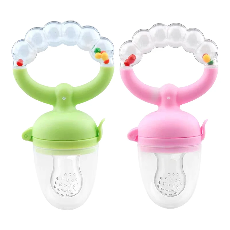 Silicone Ring Bell Music Baby Food Feeder Sizes Fresh Fruit