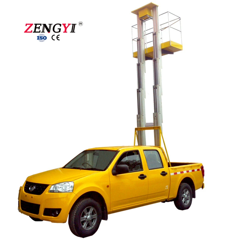 Single Column Double Three Four Column Aluminum Alloy Lift Pickup Truck Mounted Small Portable Mini Electric Hydraulic Lifter