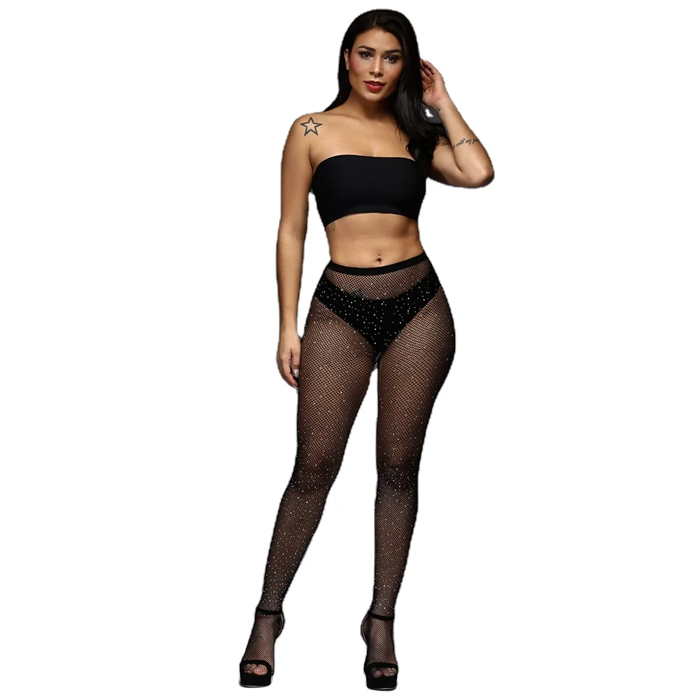 Women Designer Patterned Knitted Tights Hollow Out Pantyhose High Waist  Sheer Lace Fishnet Stockings