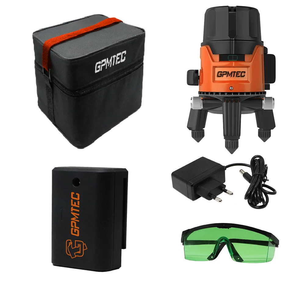 Rotating Level Instrument Rotary Leveling 5 Line Laser Level 360 Degree Green Horizontal Vertical ...