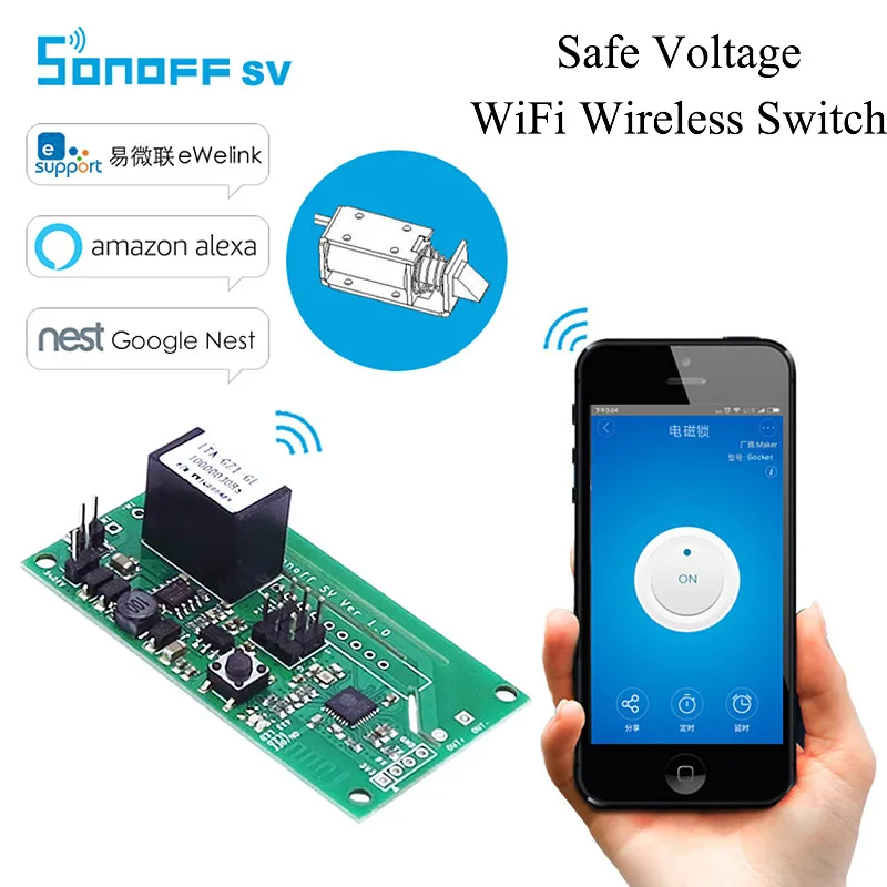 WiFi Wireless Sonoff SV 5-24V DC Safe Voltage DIY Relais Modul Switch Support Sekundärent Wicklung Arbeiten Sie Mit EWeLink APP