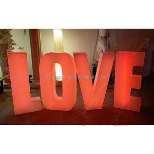 Custom Giant Letters Luminous Sign Led Illuminated Letters Signs Decorative Free Standing Large 3D Led Letters Light