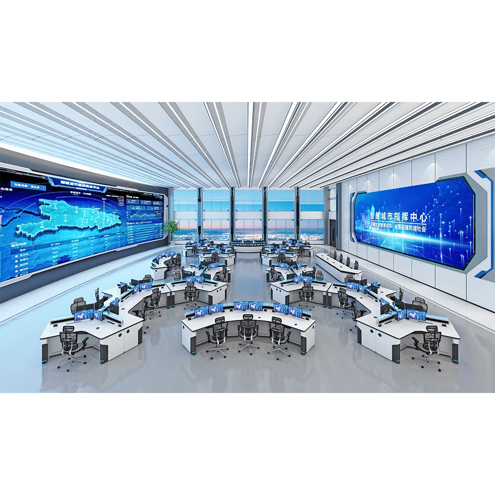 Secrutiy Control Room Console Desk Table Broadcast Studio Command Room ...