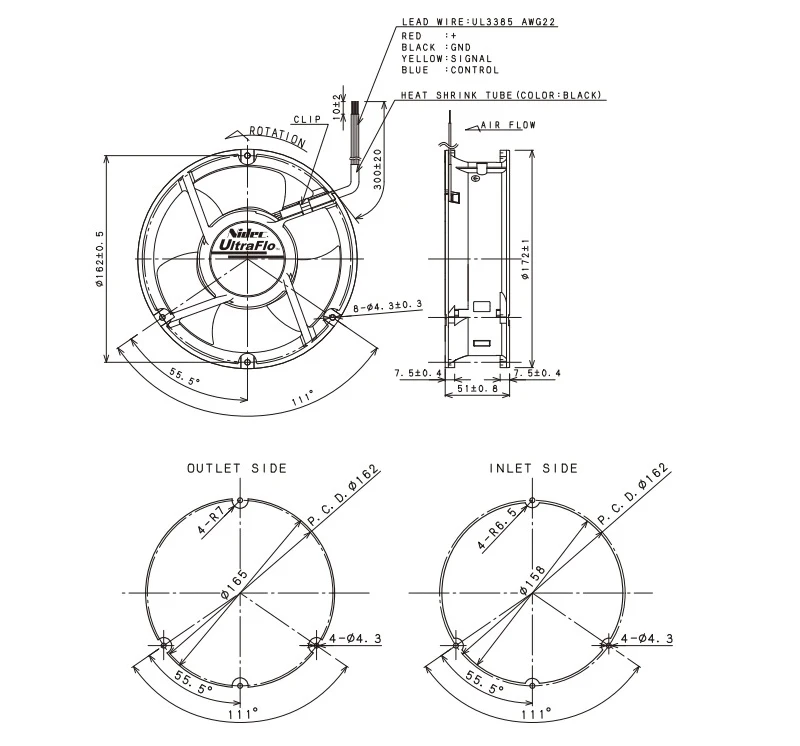 Original Japanese electric axial flow cooling fan Y17L48BHM3-0 48V 0.87A DC FAN