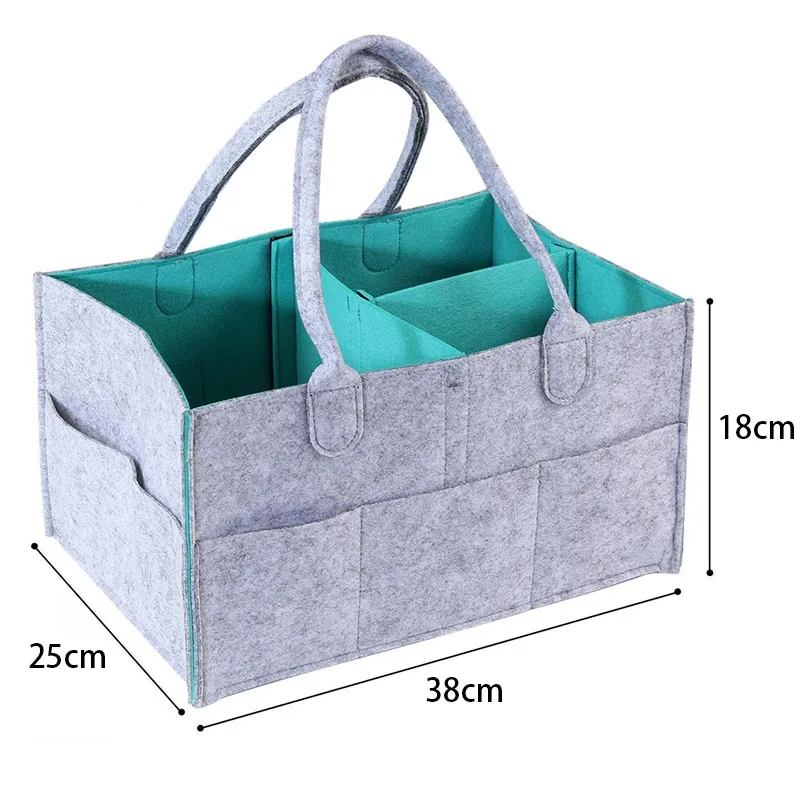 Keyuan Nappy Caddy Organizer Felt Portable Mummy Baby Tote