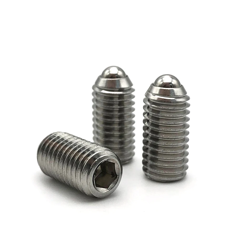 DIN934 din916 440 aluminium acier inoxydable m4 m2 m7 nylon moleté ensemble point plat cuvette point hexagonal six pans creux vis de réglage