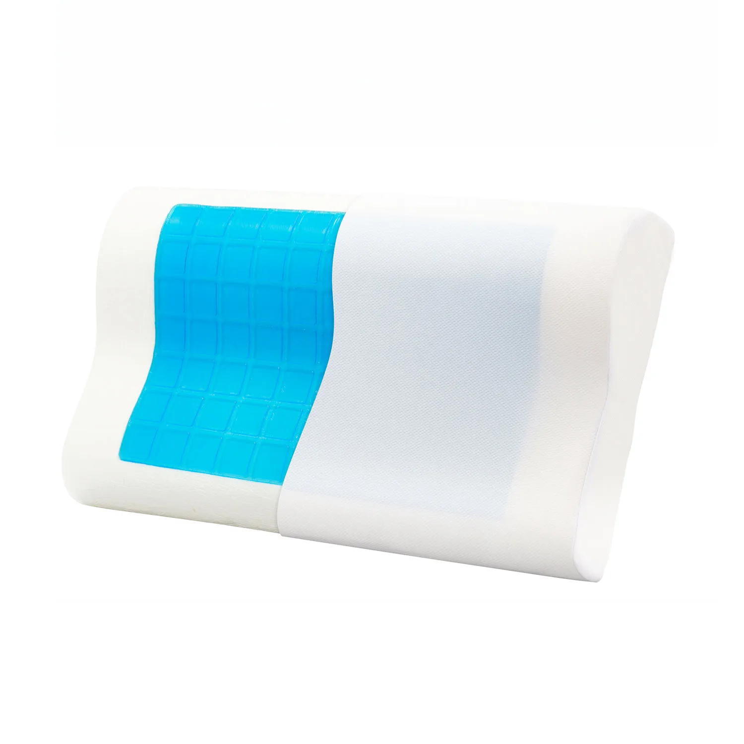 Summer Breathable Orthopedic Comfortable Memory Foam Cooling Gel Bed Neck Bread Pillow with Removable Cover