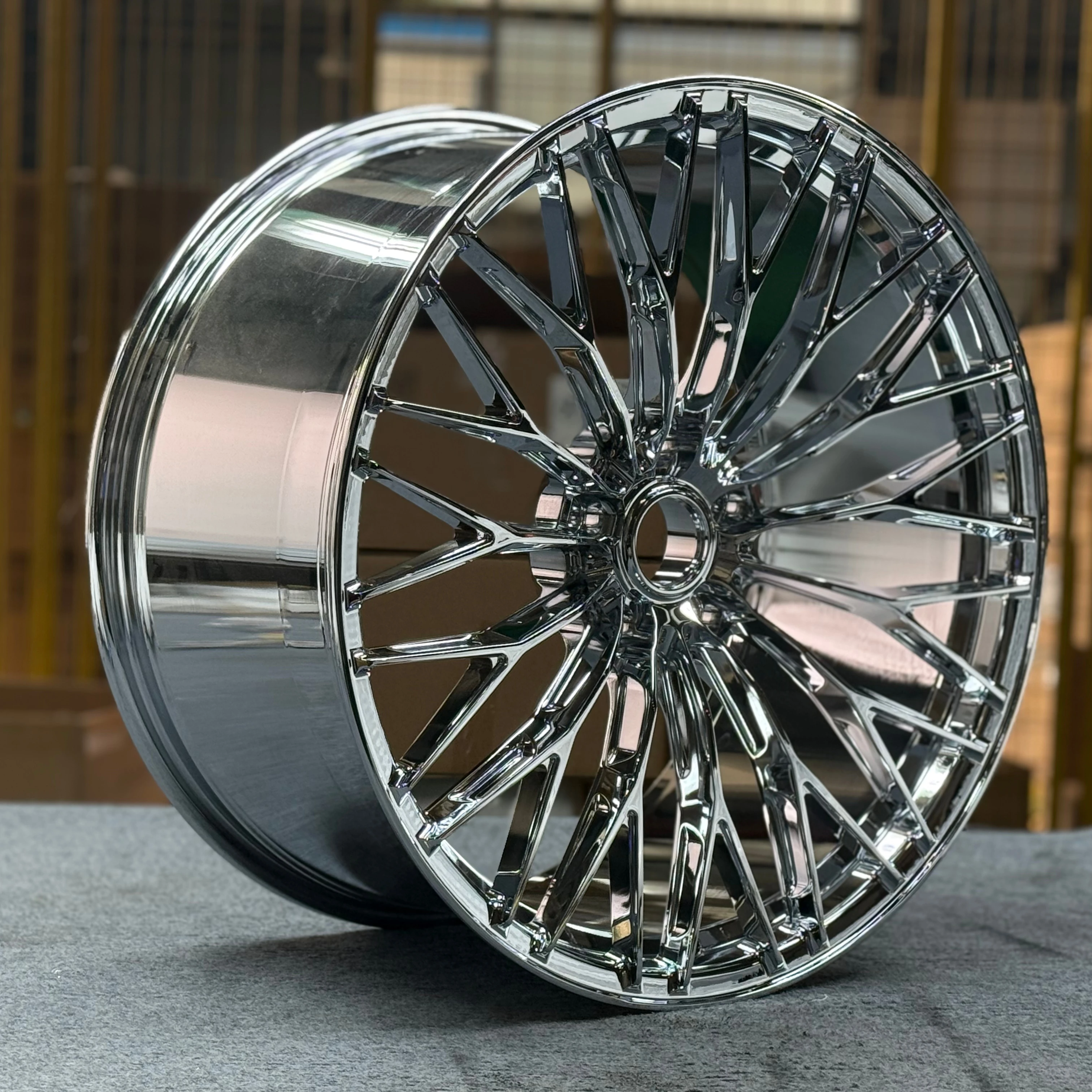 XINLAI Custom Deep Concave Chrome Plating 1 Piece 5x112/114.3/120 19-22Inch Forged Alloy Racing Deep Concave Car Wheel for BMW - Image 1