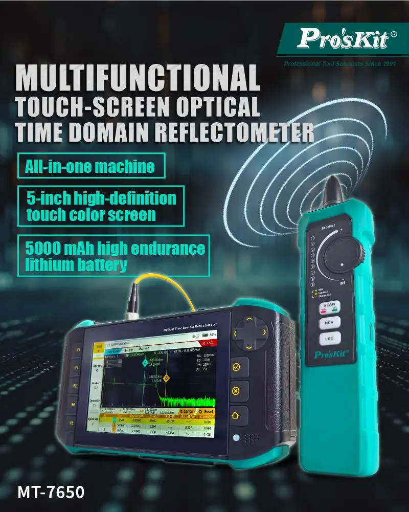 MT-7650 Touch-Screen Optical Time Domain Reflectometer