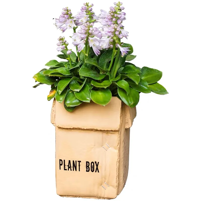 Nordic minimalist concrete pots garden decorative box shape succulent pot custom cement pots for planter