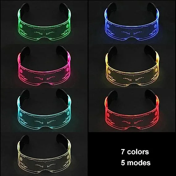 PT Hot Selling Custom Led Glasses for Adults Light up Toys Neon Party Luminous 2024