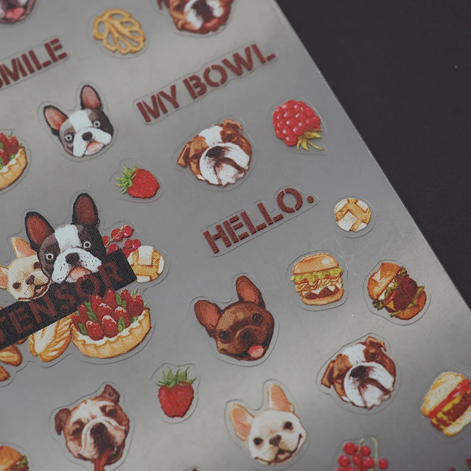 New Design Stickers Smile Dogs Cat Nail Stickers Nail Seal Nail Art
