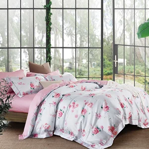 Lyocell Cotton Home Printed Bed Duvet Cover Set