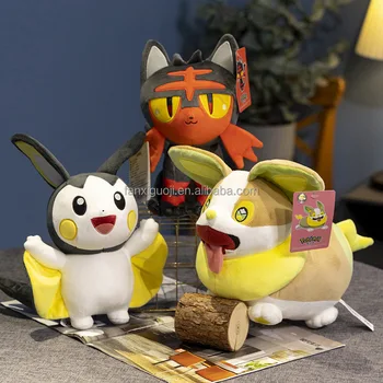 Original Pokemoend Stuffed Plush Yamper Puppy Dog Cat MuoseToys Litten Emonga Plush Toy Cartoon  Pokemoned Pocket Monster