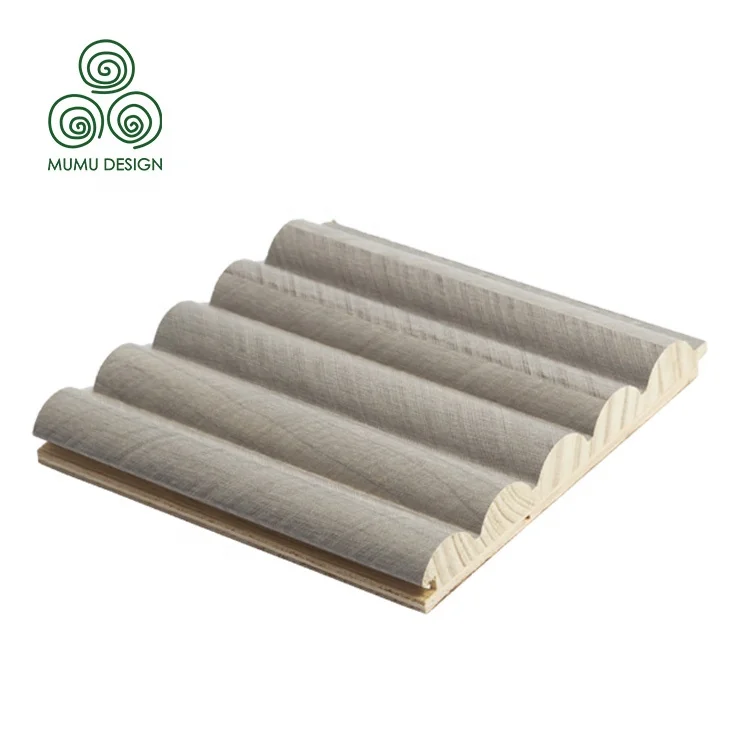 Decorative Design Decoration 3D Interlocking Vertical Round Fluted Pop PVC Ceiling Wall Panel