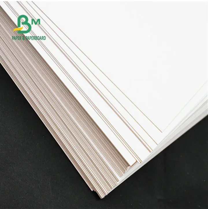C1S One Side Glossy White Cardboard 1mm 1.5mm Duplex Board White Back Sheets