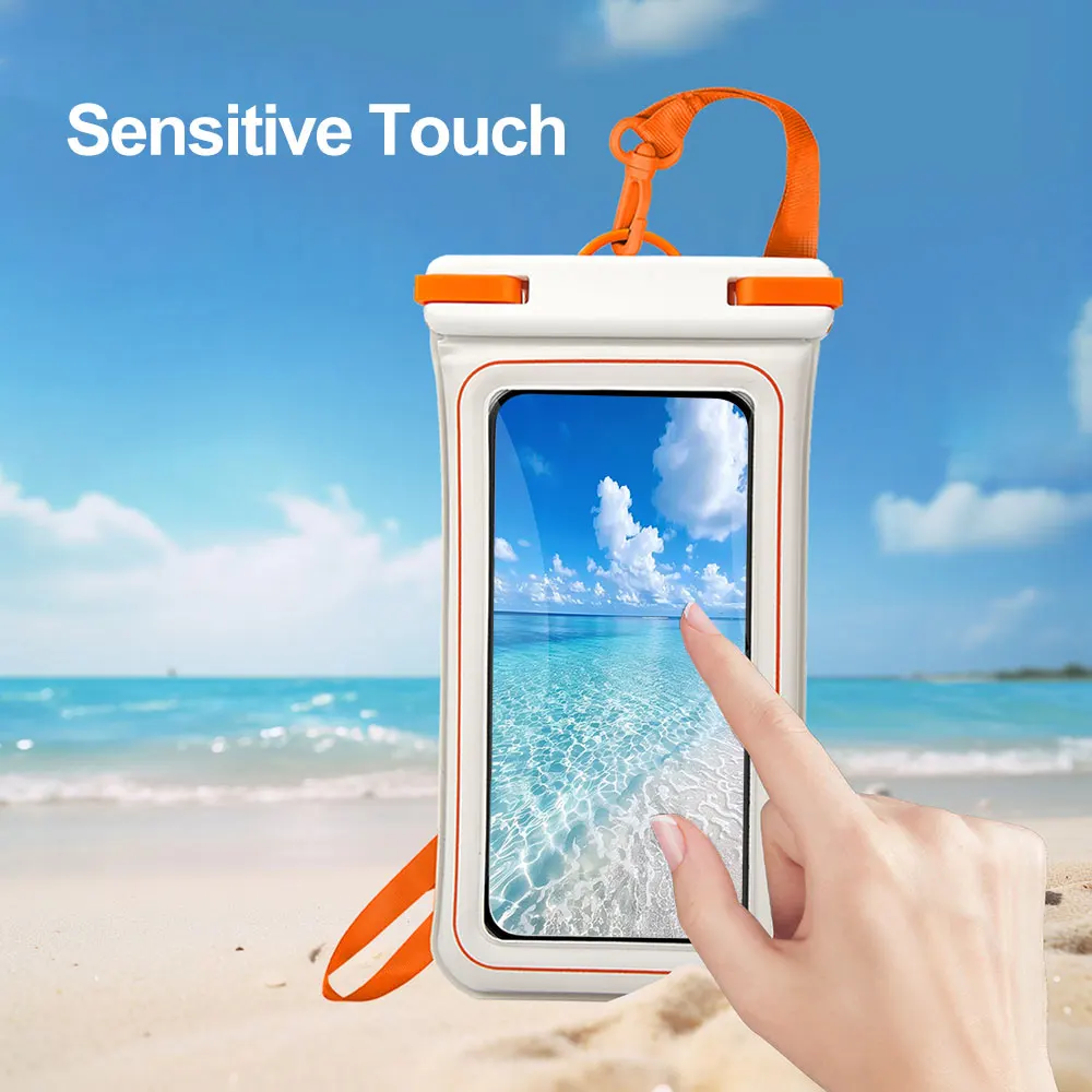 product laudtec waterproof phone pouch universal bag ipx8 floating case for swimming diving protective cover customized logo sjk1070-9