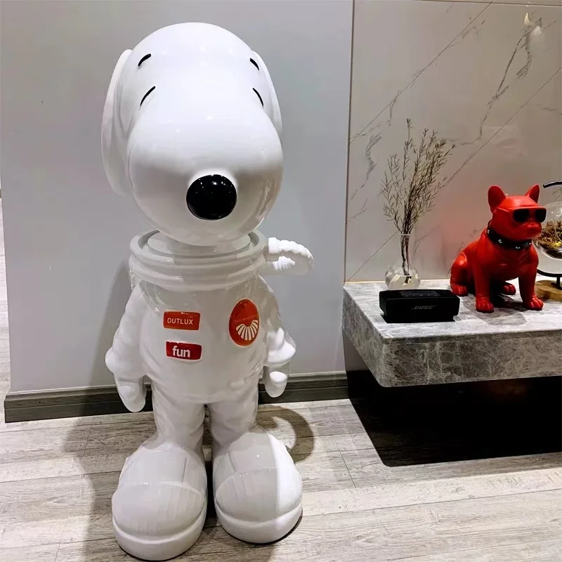 Customizable Life-Size Snoopy Statue Factory-Built Cartoon Anime Model for Home Decor Made Resin Fiberglass Artificial Style
