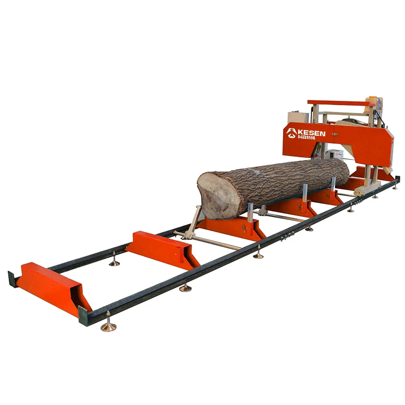 Best Selling Wood Cutting Saw Machines Gas / Diesel / Electric Portable Wheels Sawmill Horizontal Bandsaw Sawmill