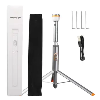 LED Work Light  Camping Light Rechargeable with Retractable Stand Extendable Rod for Camping Hiking Repairing Hunting