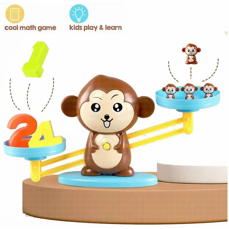 Monkey Balance Counting Cool Math Game Educational Montessori Learning Toys for Kids