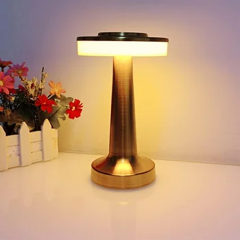 Nordic Modern Luxury Christmas Decorative Lighting Rechargeable Restaurant LED Table Lamps Bedside Lights for Home Decor